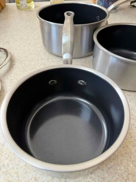 Photo of free 3 x non-stick saucepans with lids (Near Berrylands Station KT5) #4