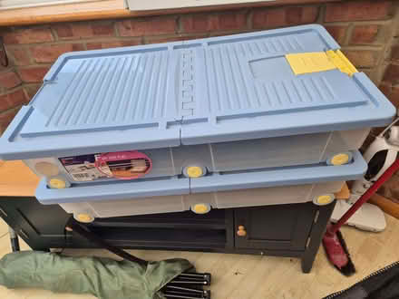 Photo of free 2x underbed storage boxes (Troy Town ME1) #1