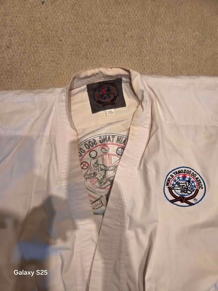 Photo of free Two white Tang Soo Do martial arts uniform jackets (Frog Island LE4) #3