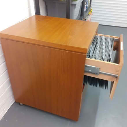 Photo of free Wooden 2 drawer filing cabinet (Barnt Green CP B45) #2