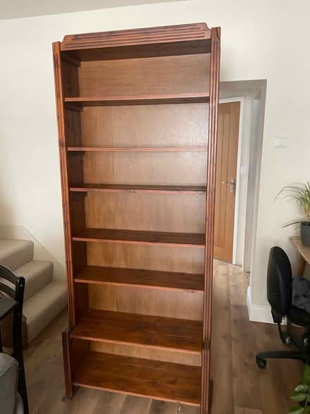 Photo of free Wooden bookcase (Mytchett GU16) #1