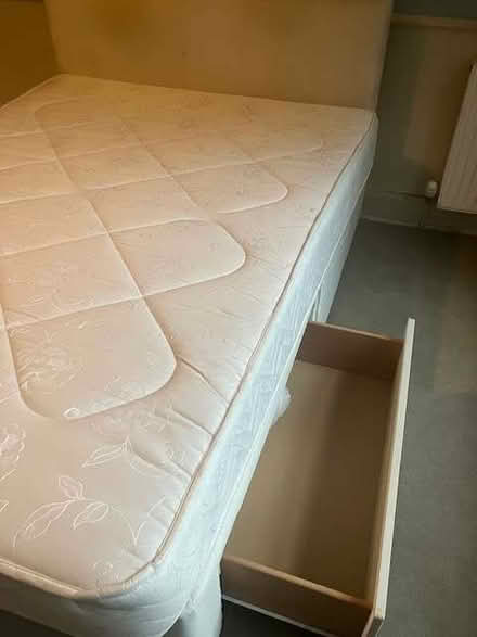 Photo of free King Size Bed with Mattress and Headboard (Temple Sowerby CA10) #2