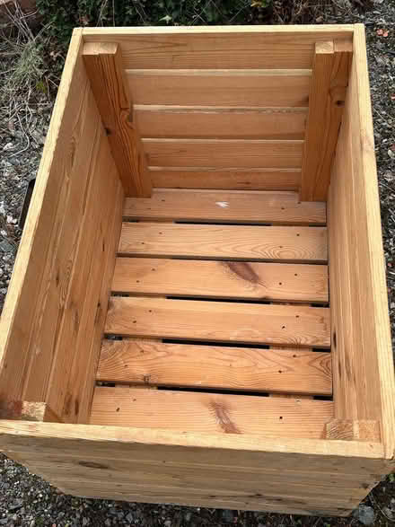 Photo of free Open top Wood crate/box on casters (Headley KT18) #1