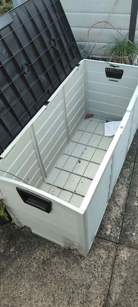 Photo of free Garden / patio storage box beige & brown (Northowram HX3) #1