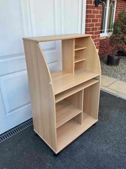 Photo of free Upright computer desk with sliding tray (The Hythe, Maldon CM9) #4