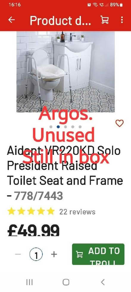 Photo of free Raised Toilet seat on frame (Belvidere SY2) #2