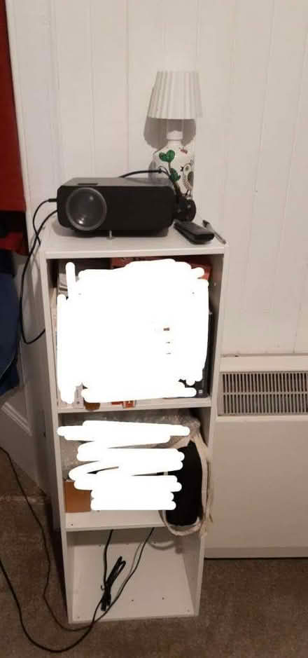 Photo of free Compact white shelf unit/bookcase (Letham DD8) #1