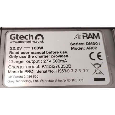 Photo of free G-Tech Air Ram Model AR02 Battery Vacuum Cleaner (West Bletchley MK3) #2