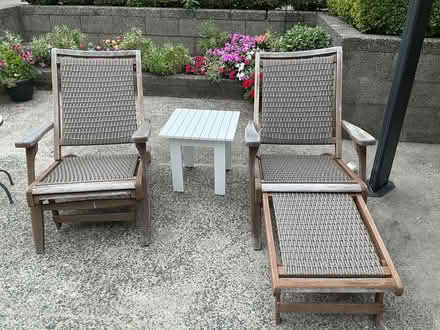 Photo of free llbean Wicker eucalyptus lounger (University village) #1