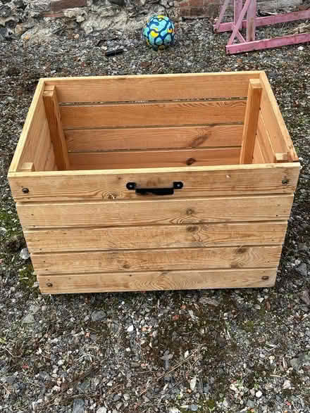 Photo of free Open top Wood crate/box on casters (Headley KT18) #3