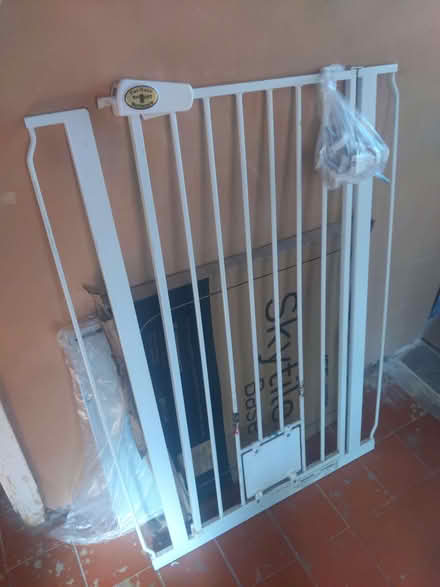 Photo of free Tall Pet Gate with Cat Flap (Leominster HR6) #1