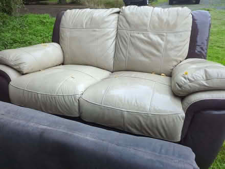 Photo of free Two seater leather sofa (Prees Higher Heath SY13) #1
