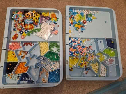 Photo of free Aquabeads tray and beads with storage (Ulverley Green B92) #1
