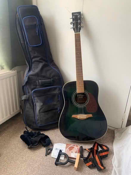 Photo of free Acoustic guitar with case and accessories (Kemptown BN2) #1