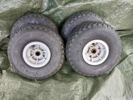 Photo of free 4 trolley wheels. New inner tubes (Southbourne BH6) #1