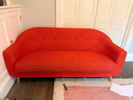 Photo of free Orange sofa (Sevenoaks TN13) #1