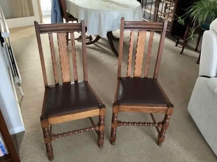 Photo of free 6 old dining chairs (BN20 8AJ) #1