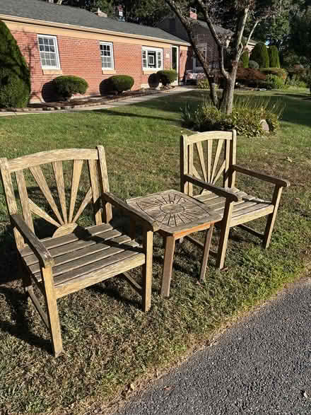 Photo of free Outdoor teak furniture (Western Cranston Phenix Ave) #2