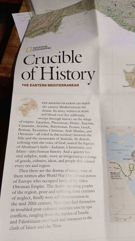 Photo of free National Geographic poster - Crucible of History Eastern Med (Maidenhead SL6) #1