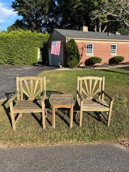 Photo of free Outdoor teak furniture (Western Cranston Phenix Ave) #1
