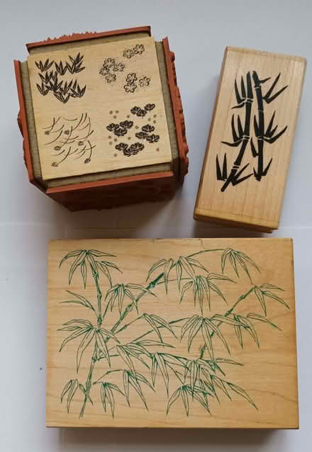 Photo of free Set of Japanese‐style rubber stamps for card making (Hatch End HA5) #1