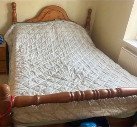 Photo of free Pine double bed with matress (Nanpantan LE11) #1