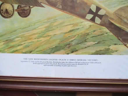 Photo of free Vintage Von Richthofen Legend Plate 2 Framed Print 1971 (Rhiwbina CF14) #2