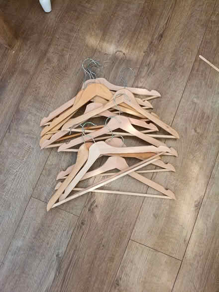 Photo of free Bunch of wooden hangers (Barry) #1