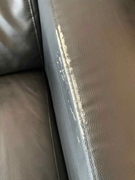 Photo of free Dark brown pleather sofa (Shepherds Bush W6) #4