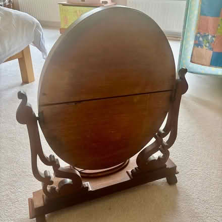 Photo of free Freestanding Antique Mahogany Desk Mirror (Molesey KT8) #4