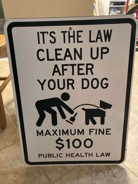 Photo of free Anti-dog poop sign (Petworth/ Park View) #1