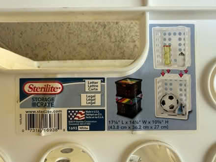 Photo of free Sterilite storage crates for files (1075 Valencia Avenue) #2