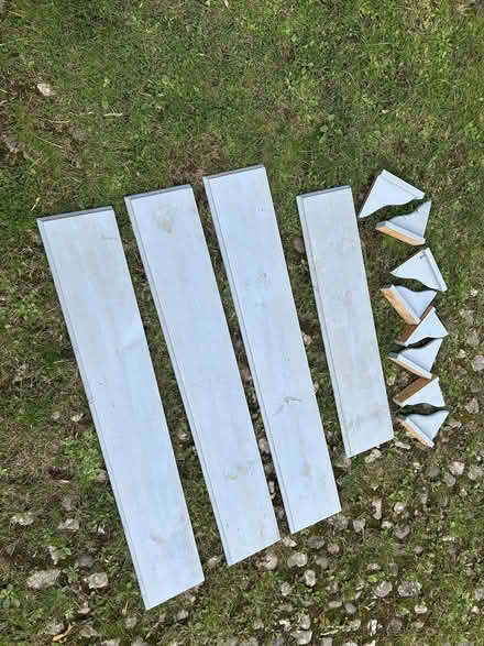 Photo of free 4 wooden shelves (Helsington LA8) #2
