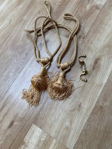 Photo of free Pair of gold curtain tie backs (Priorslee TF2) #1