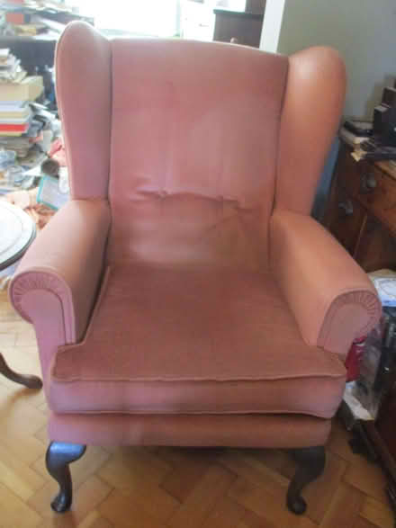 Photo of free Pink Velvet Wing Backed Chair (Rhiwbina CF14) #1