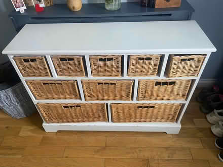Photo of free Wooden unit with wicker drawers (Cranbourne Gardens MK41) #1