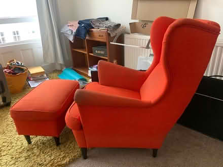 Photo of free Cosy red armchair with footstool (Kemptown BN2) #2