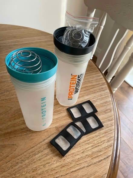 Photo of free Two protein shakers and kettle filt (OX3) #1