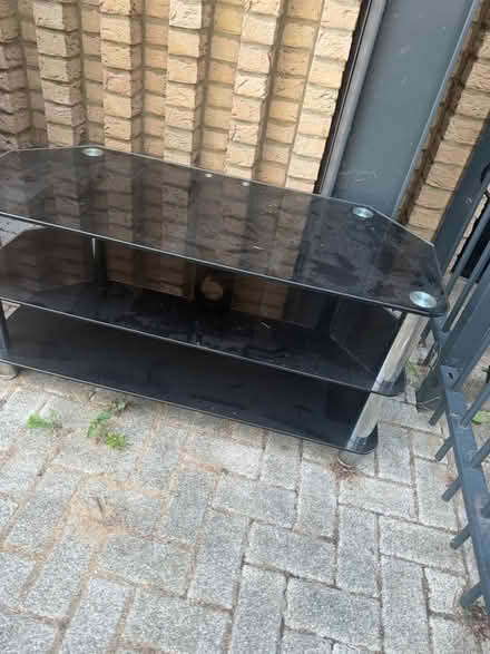 Photo of free Glass tv stand (Oxhey Hall WD19) #2