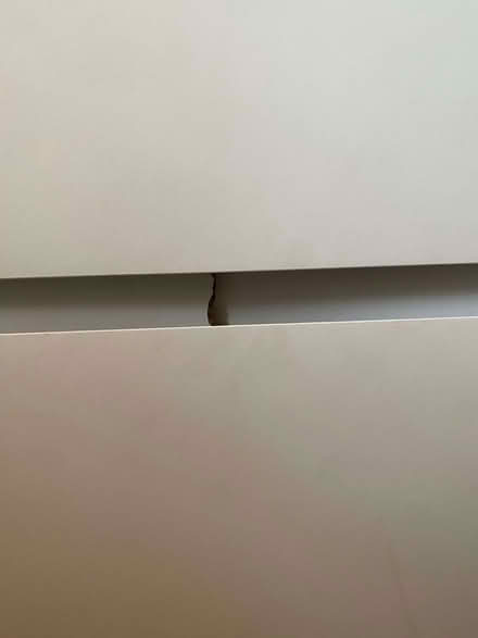 Photo of free IKEA Malm four-drawer chest (matt white with glass top) (Woking GU21) #3