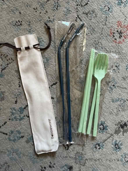 Photo of free Reusable straws/utensils and pouch (Milpitas) #1