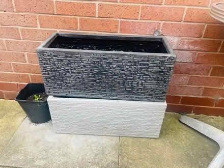 Photo of free 2 large rectangle planters (Emscote Mill CV34) #1