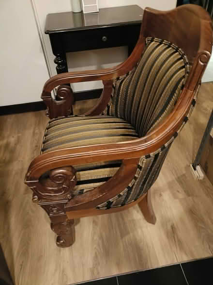 Photo of free Antique wooden armchair , table (Tiong bahru) #3
