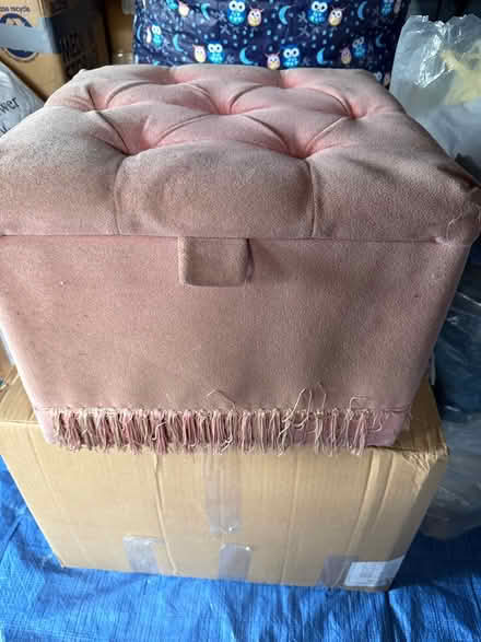Photo of free Pink Storage footstool (North Tonbridge) #3
