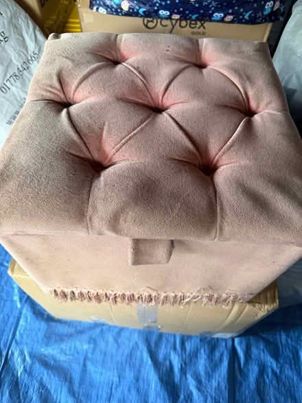 Photo of free Pink Storage footstool (North Tonbridge) #1