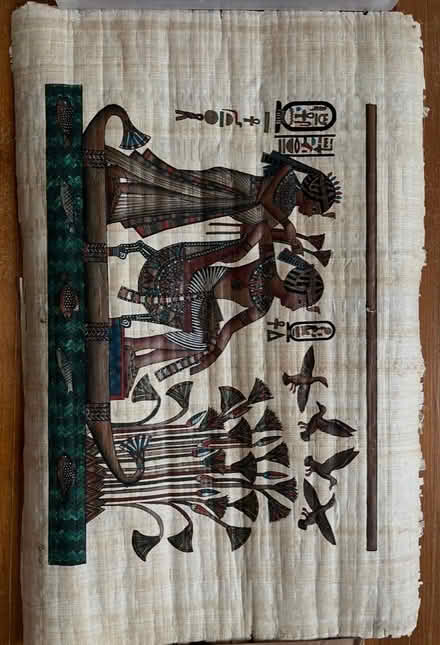 Photo of free Eygypt picture on modern papyrus (London, Alexandra Palace N22) #1
