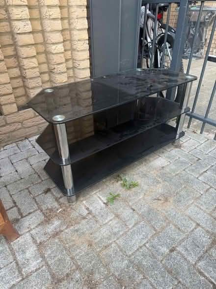 Photo of free Glass tv stand (Oxhey Hall WD19) #1