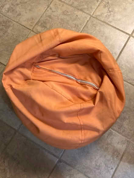 Photo of free Old orange beanbag chair (Petworth/ Park View) #2