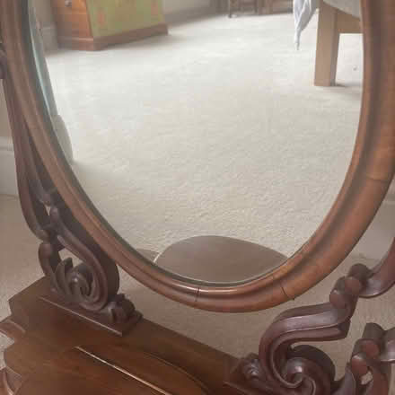 Photo of free Freestanding Antique Mahogany Desk Mirror (Molesey KT8) #3