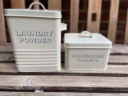 Photo of free Cream enamelled tin kitchenware (Farnborough Park GU14) #1